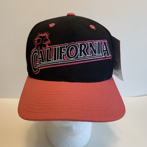 California Beach Snapback Mütze Palme Skate Surfen pink schwarz mit Etikett