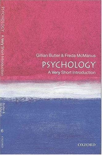 Psychology: A Very Short Introduction by McManus, Freda,Butler, Gillian, Good Bo