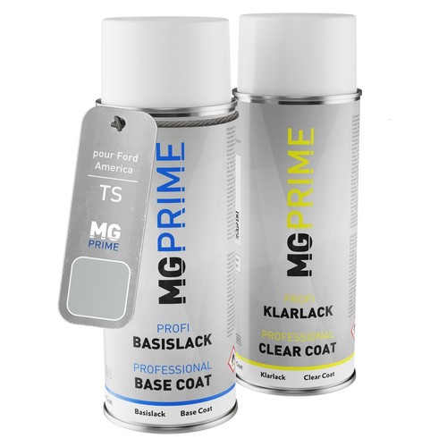MG PRIME Peinture Voiture Bombe Aérosol Pour Ford 6DYEWWA / PN3FV0 / S Sea Grey Metallic/Gris Basalte Metallic De Base De 400ml