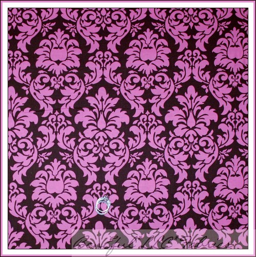 Tessuto BonEful BTY Trapunta Cotone Rosa Marrone Fiore Damascato Primavera Ragazza Shabby Chic - Foto 8 di 12