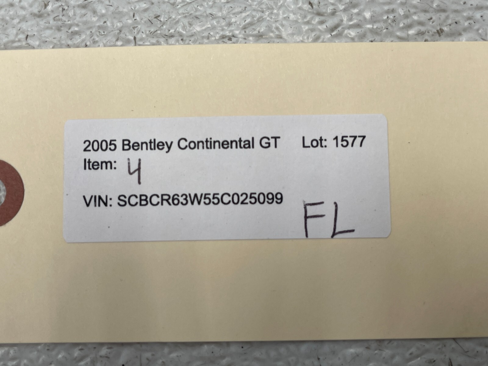 2003-2007 Bentley Continental GT Front Left Interior Door Cover Panel 1577 OEM