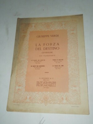 MUSIKPARTITUR DER FRÜHEN 1951-GIUSEPPE VERDI''DIE KRAFT DES SCHICKSALS-PLAN