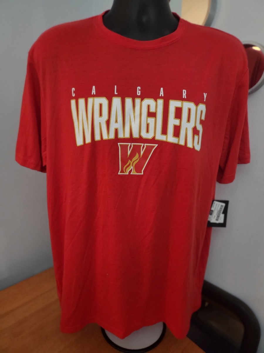 New Calgary Wranglers Levelwear T Shirt Mens Large AHL Minor - Main Image