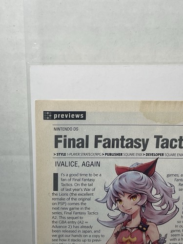 Final Fantasy Tactics A2 Video Game Preview Magazine Article Print Ad Wall Art - Picture 2 of 8