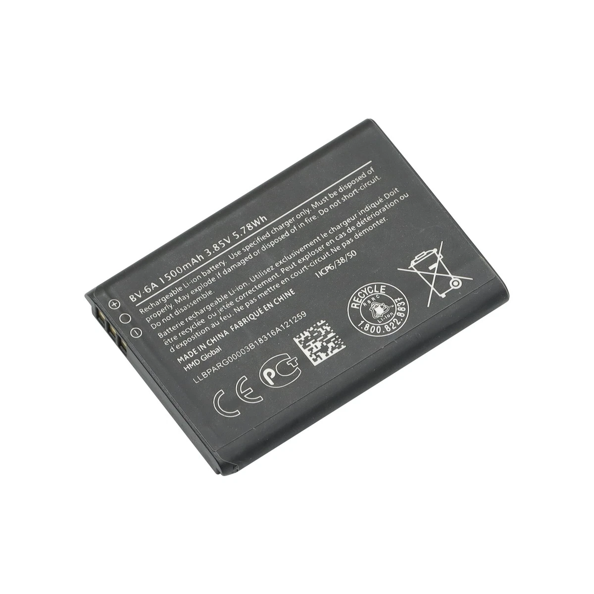 Batterie Compatible BV-6A Pour Nokia 8110 4G / 2720 Flip / 3060 / C5-03 1500mAh