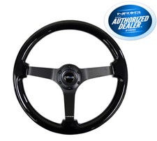 Nrg Steering Wheel Black Wood Grain 350mm Black Chrome 3 Deep Rst-036bk-bk Nrg Steering Wheel Black Wood Grain 350mm Black Chrome 3 Deep Rst-036bk-bk