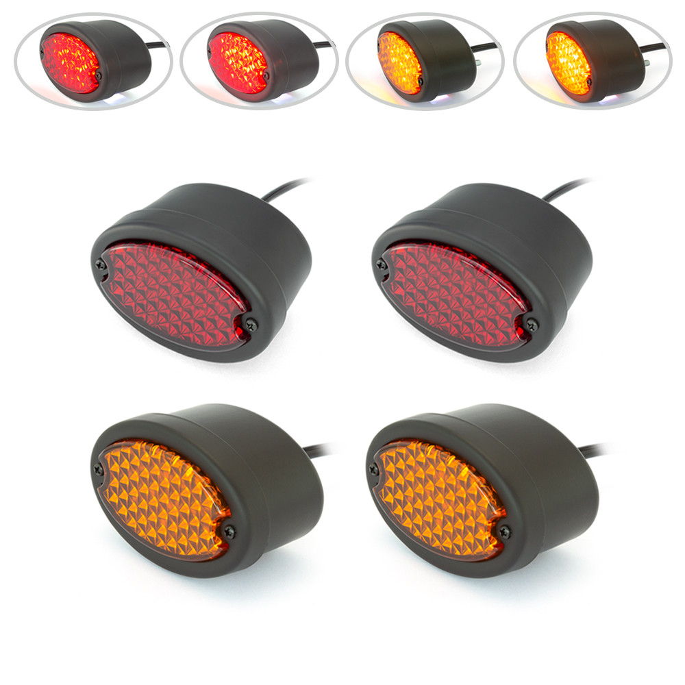 Stop Tail Light & Indicators Turn Signals for Motorbike Trike - Set of 4 LED