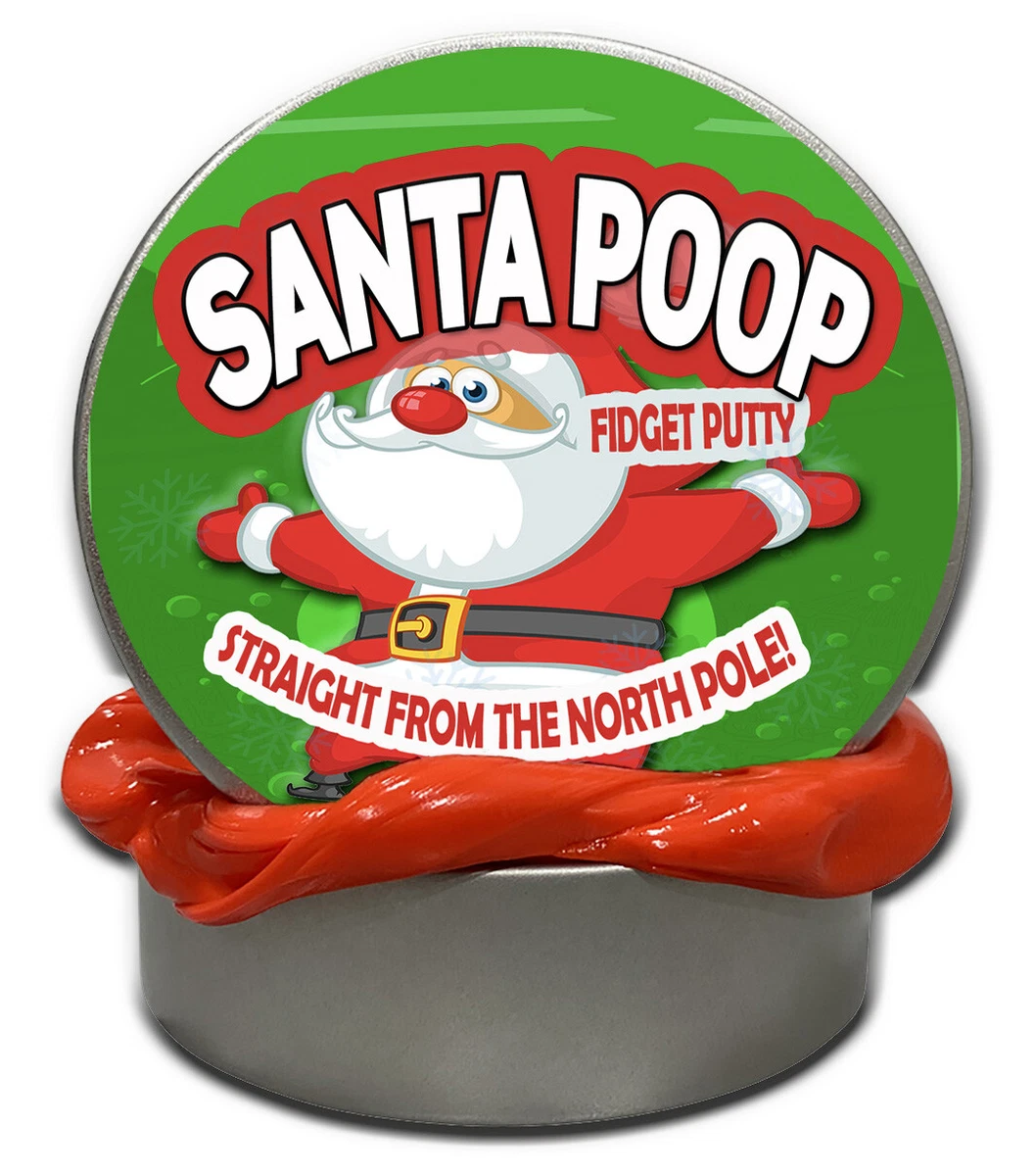 Santa Poop Stress Putty - Funny Stocking Stuffers for Kids, Cute Red Fidget  Toy