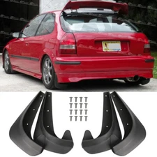 4X For Honda Civic Hatch 2001-2011 Front Rear Mud Flaps Splash Guards Mudguards