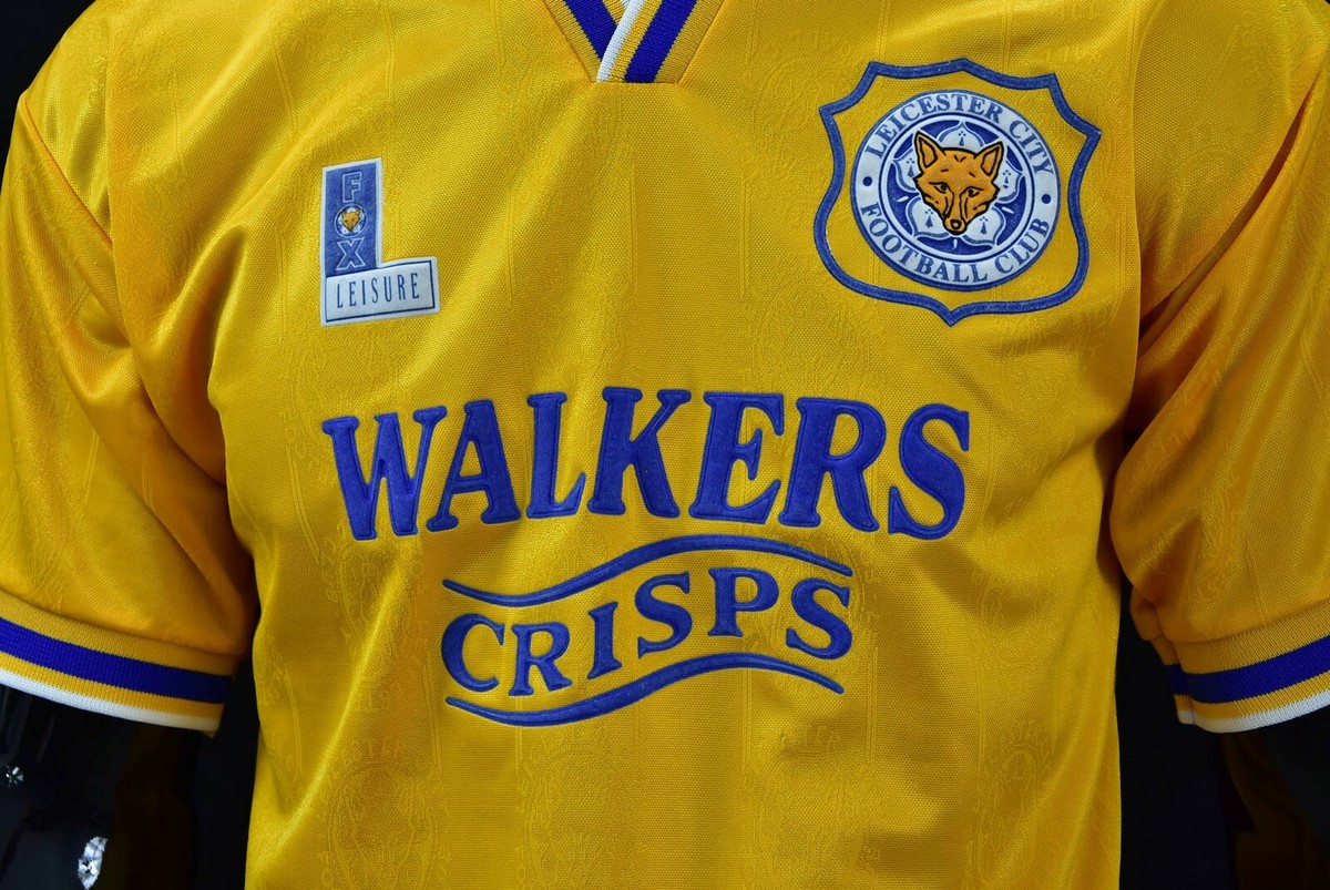 Maillot Leicester City FC 1994-96 - Fox Leisure - Extérieur #9 CLARIDGE - Taille S - Jaune