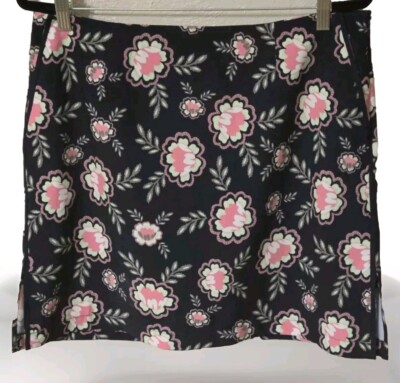 Golftini Women s Go Fish Floral Golf Skort Size 8L Pockets Zip May Flowers