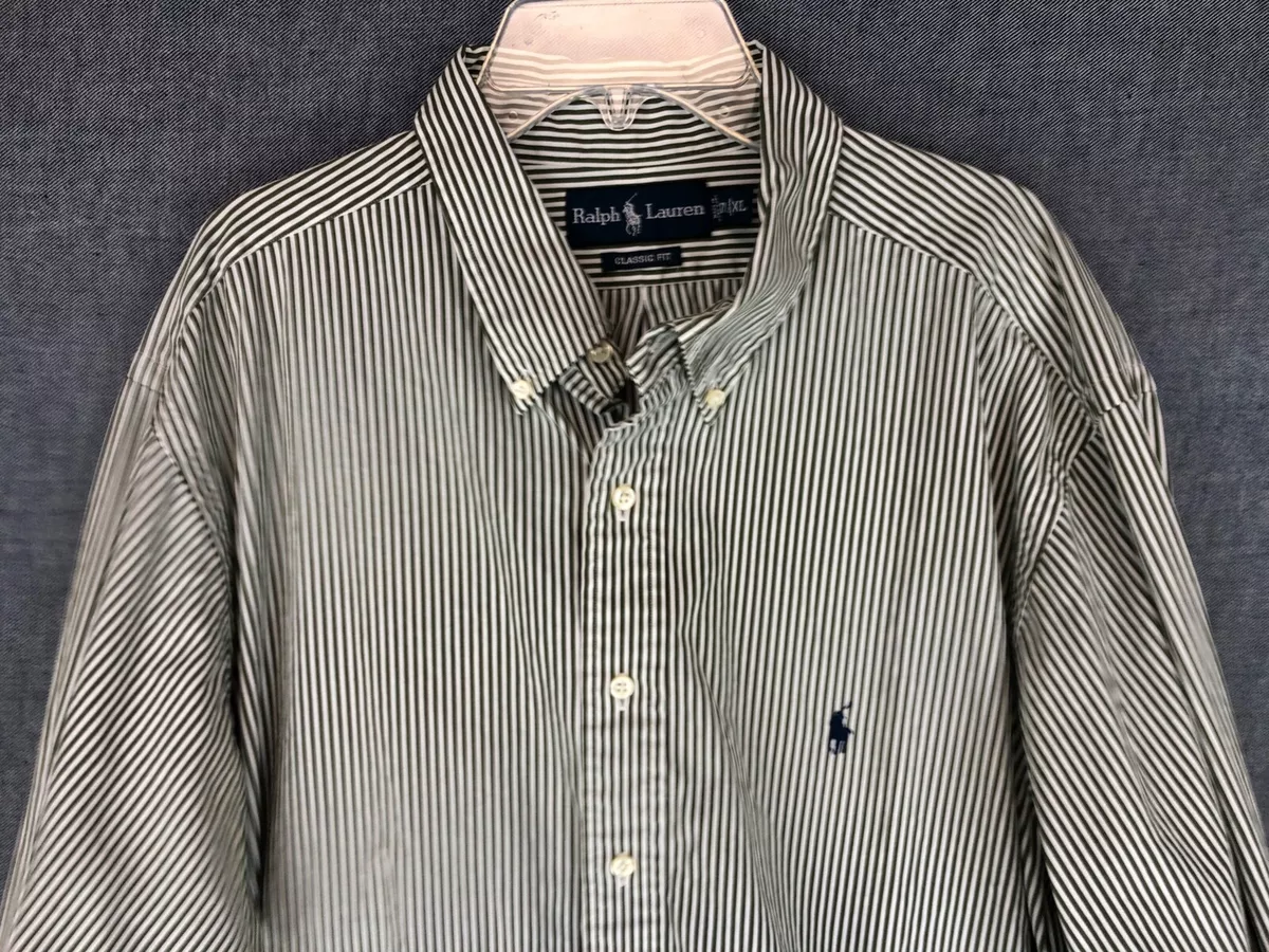 Vintage Polo Ralph Lauren Shirt Men s XL Button Up Long Sleeve Pony Hong Kong