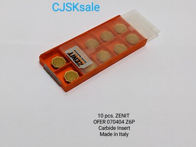 10 pcs. ZENIT OFER 070404 Z6P Carbide Insert Made In Italy (NEW).