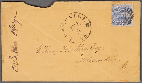 Mayfairstamps US 1860s Up. Vriginia to Alexandria Cover aar_74861