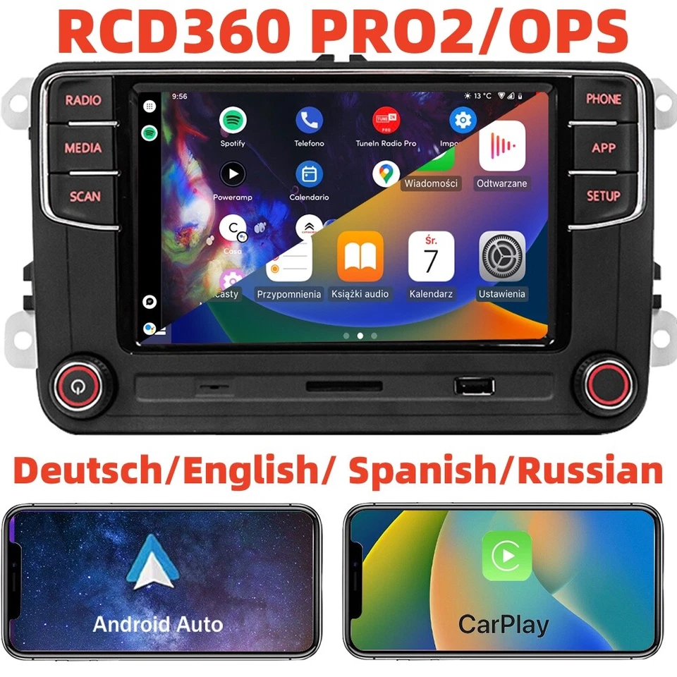 SCUMAXCON Autoradio RCD360 PRO2 Carplay Android Auto BT Für VW Golf CADDY PASSAY