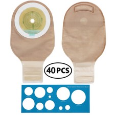 40x Ostomy Colostomy Ileostomy Stoma Care Drainable Closure Pouch Bag Cut-to-Fit