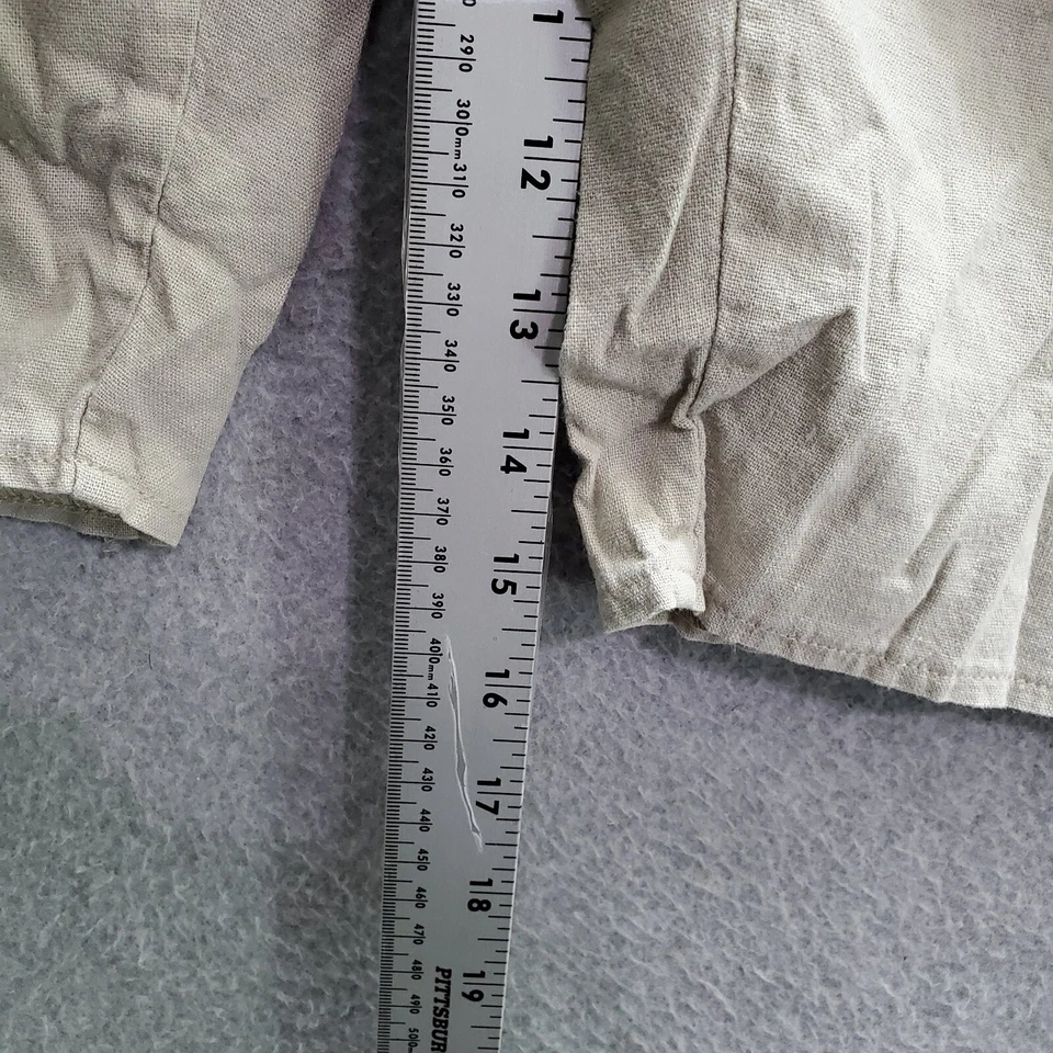 Pantalones de mujer Basic Editions 1x beige mezcla de lino cordón de verano Y2K capri crop Foto 4 de 4