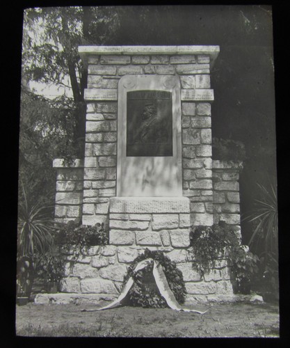 Glas Zauber Laterne Dia PORTSCHACH GEDENKMAL AN KOSCHAT UM 1920 ÖSTERREICH