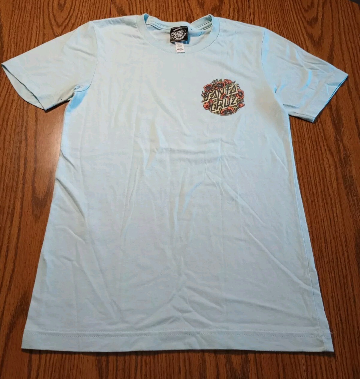 Light Blue Women's T-shirt Xs Graphic Flowers