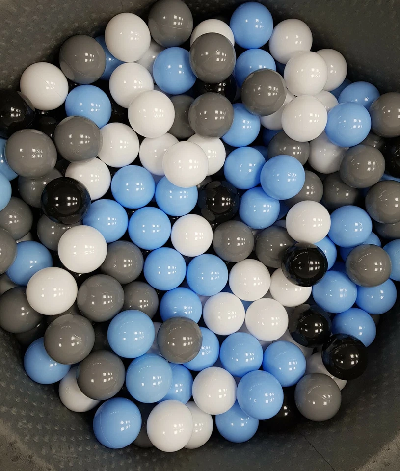 Bällebad Ballpool Kugelbad Kinder Bällchenpool 200 Bällen GRAU NEUE VERSION - Bild 3 von 4