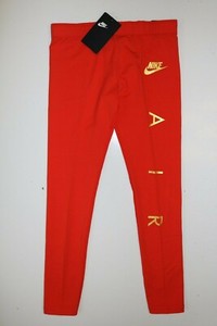 red nike air leggings