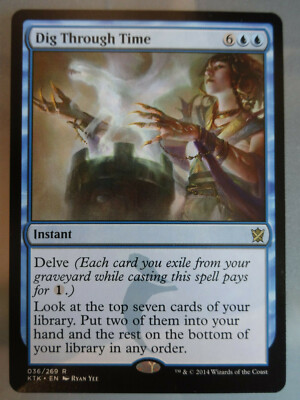 Dig Through Time, In den Zeiten wühlen, Khans of Tarkir, MTG, Magic, Englisch, 2