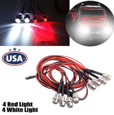 8LED Light Kit Truck Lights Headlights Taillight Switch Set RC Car 1/10 SCX10 US