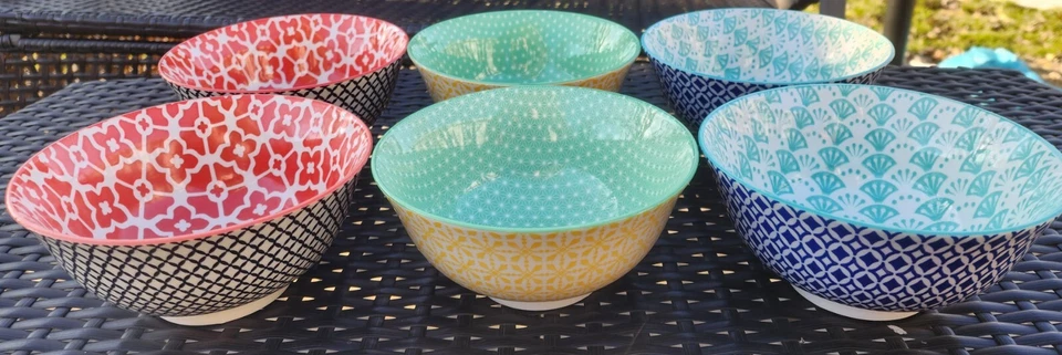 Tigelas de grés Soho internacionais certificadas. Conjunto de 6 coloridos  - Imagem 2 de 4