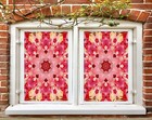 3D Colorful Flower O44 Window Film Print Sticker Cling Stained Glass UV Block Am