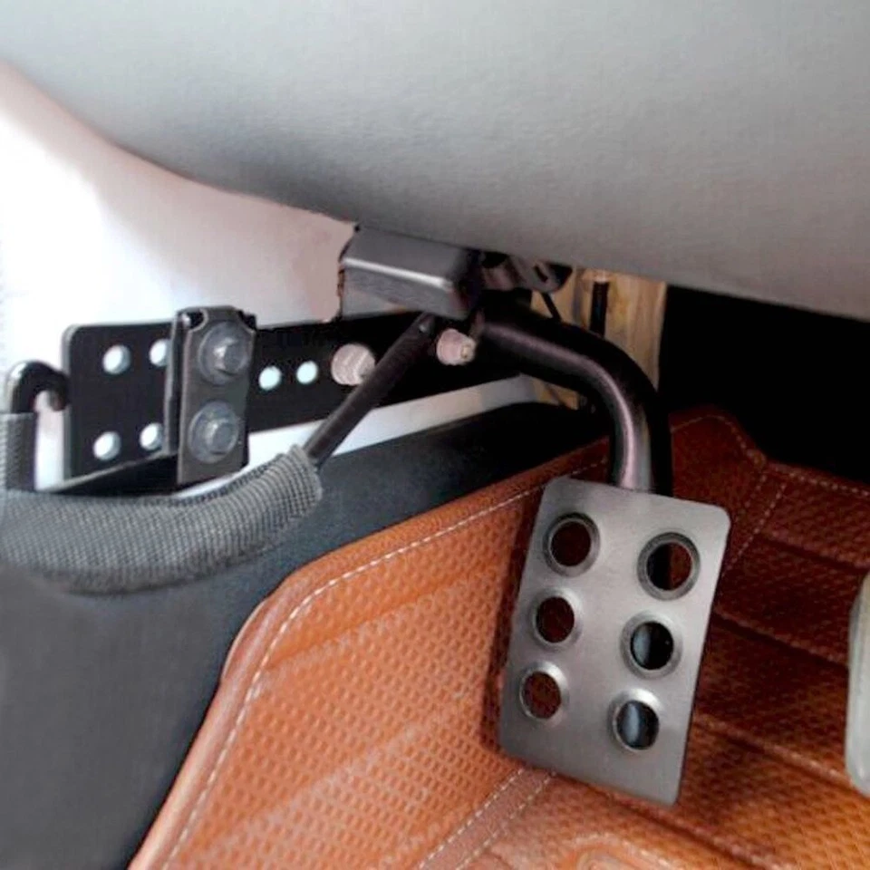Black Metal Dead Pedal Left Side Foot Rest Kick Panel for 2007-18 Jeep Wrangler Foto 2 de 4