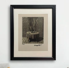 Rene Magritte Hand-Signed Original Print With COA and +$3,500 USD Appraisal