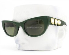 Swarovski Sunglasses Polished Dark Green Clear Crystals SK 6022 102671 with Case