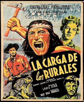 F443      MASSACRE Mexican poster 1956 Dane Clark, Native Americans