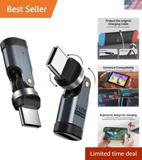 USB C Adapter 2-Pack , PD 240W USB C 90 Degree Adapter, USB Type C Right Angle
