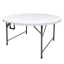 4.5FT Round Table, Round Folding Table 54 inches, Bifold Round Table, Plastic...