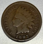 New Listing1897 Indian Head Cent Penny Good Condition 1c One Cent US Coin- 3385