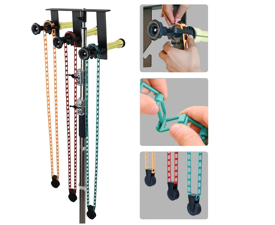 Photography 3 Rollers Wall/Celing/Light Stand Mounted Manual Photo Studio Backgr - Image 3 of 4