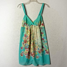 Oscar De La Renta Pink Label Floral Slip S Y2K 90s Chemise Nightgown Nightie