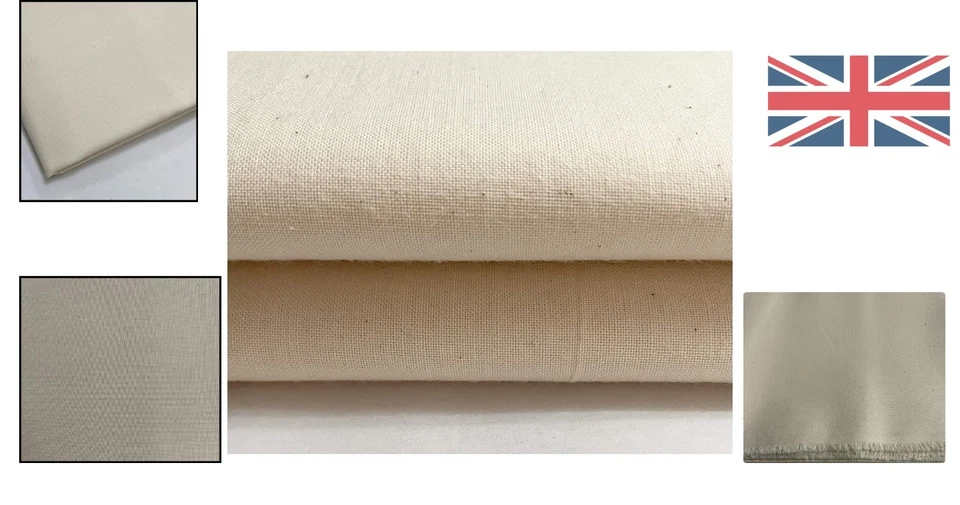 Versatile Extra Wide Unbleached Calico Fabric - Perfect for DIY Projects - Image 2 of 4