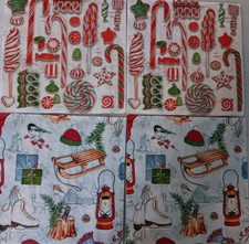 4 Individual Cocktail Napkins