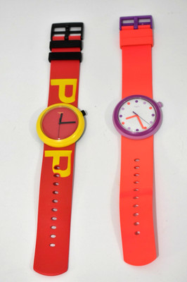 Lot Of 2 Swatch POPTASTIC & Popalicious PNJ100 PNP100 45mm Watches Working