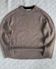MARGARET HOWELL MHL. Wool Knit Sweater Beige Size L Made in Japan