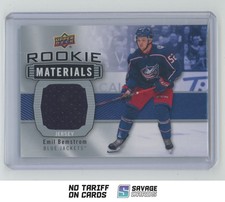 2019-20 Upper Deck Rookie Materials Emil Bemstrom #RM-BE Columbus Blue Jackets