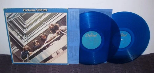 THE BEATLES 1967-1970 (Blue Album) 2-LP Orig BLUE VINYL Capitol w/Inners NICE!!