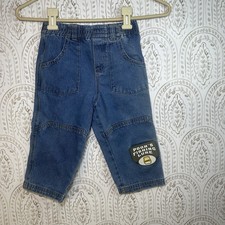 Vintage Disney Winnie the Pooh Toddler Jeans Pooh  s Fishing Lure Patch 24 Months