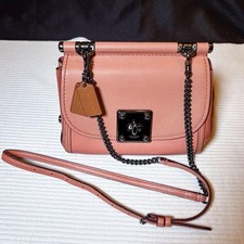 Borsa a tracolla Coach Drifter in pelle mista scamosciata rosa beige 59048