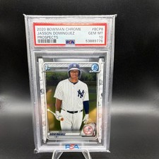 2020 Topps Bowman Chrome Jasson Dominguez #BCP-8 PSA 10 Prospects Rookie Yankees