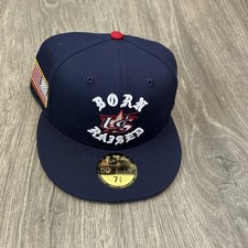 New Era United States Born X Raised 59FIFTY Hat Navy Blue Men’s Size: 7 3/4