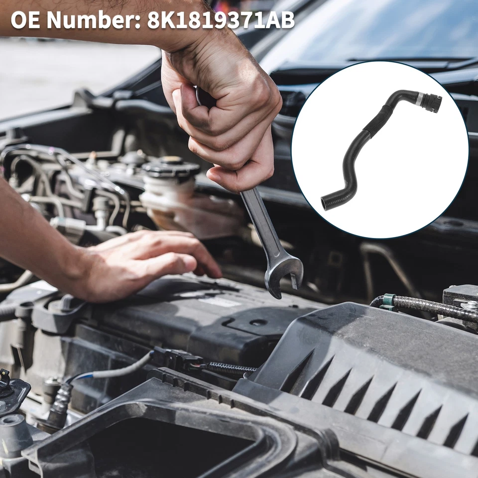 Heater Hose for Audi A4 2009-2013 A4 Quattro 2008-2012 No.8K1819371AB Rubber - Изображение 3 из 4