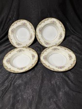 4 Mid Century Noritake rimmed soup  bowls. Ca...